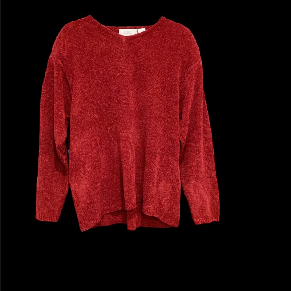 LIZ CLAIBORNE Plus size 1 Red V neck Sweater NWT